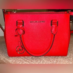 Michael Kors Red Crossbody Handbag